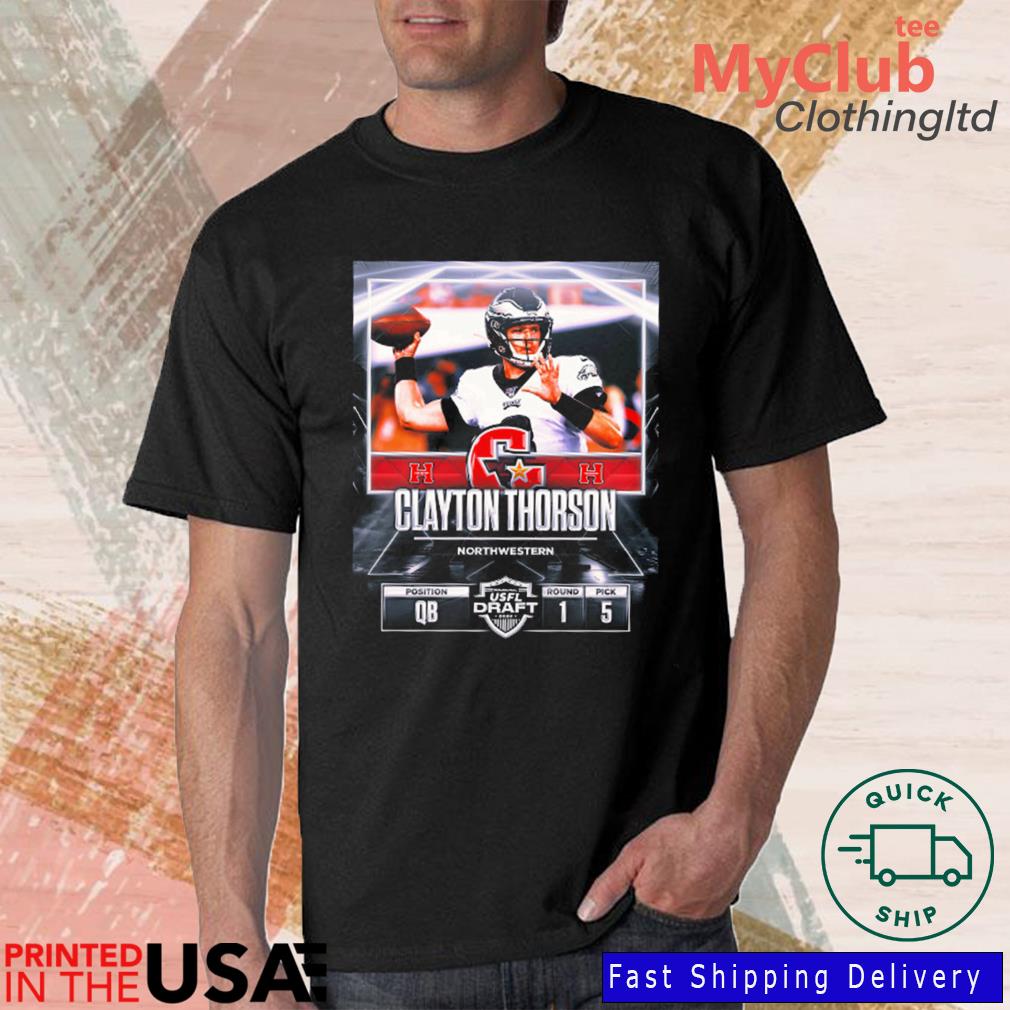 Clayton thorson houston gamblers north western usfl draft 2022 shirt,  hoodie, sweater, long sleeve and tank top